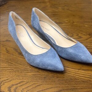 Nine West Elegant Blue Wedge Heels BNWOT